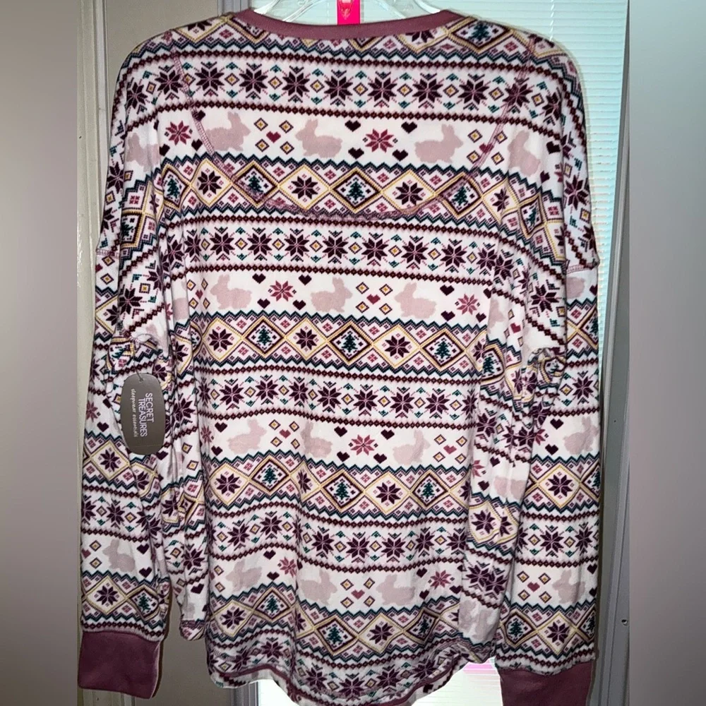 Secret Treasures Ladies Pajama Lounge Top Size L 12/14 Bunny 🐰 - Picture 3 of 8